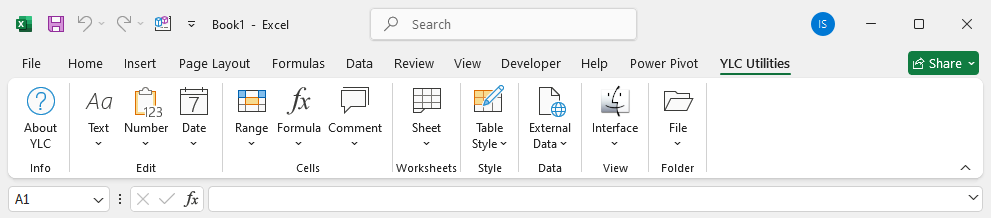 Меню YLC Utilities