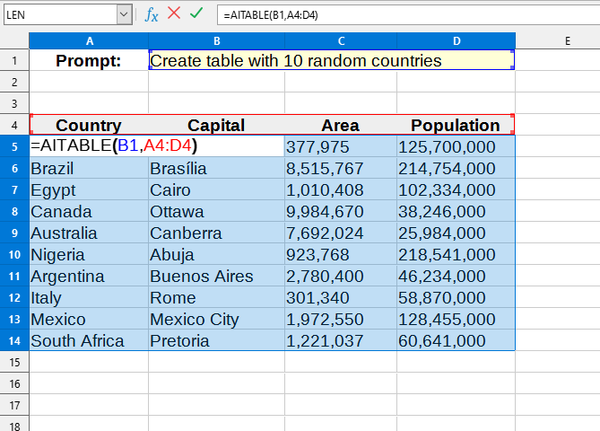 AITABLE formula usage example