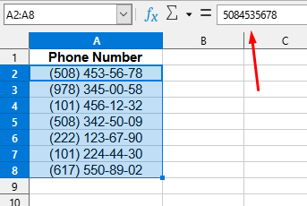 Number & Date > Fill cells with their formatted value