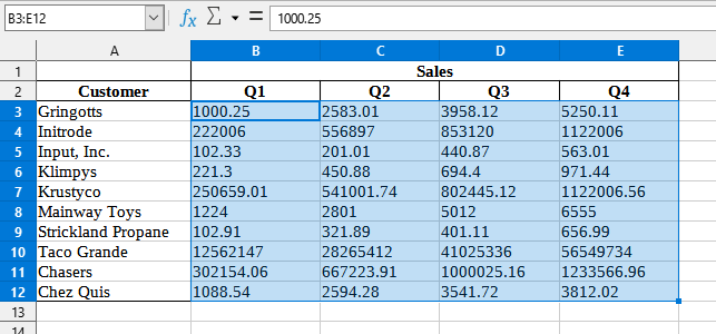 Number & Date > Change values to text values (adding ' in front)