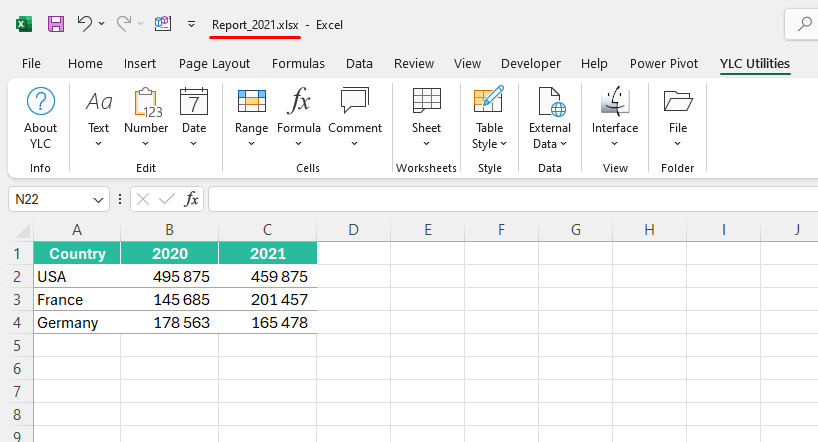 YLC Utilities > File > Open current file folder