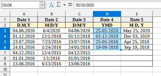 Number & Date > Convert/recognize dates...