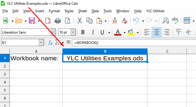 Utilisation de la formule WORKBOOK