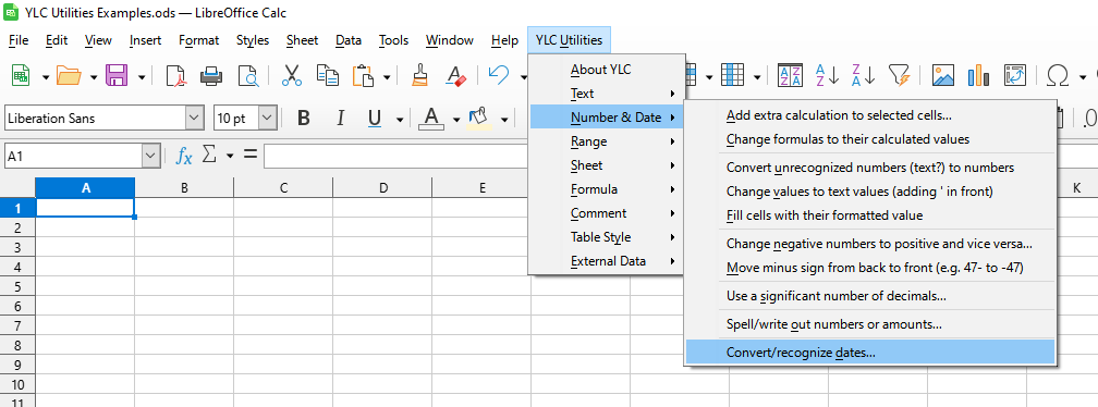 Number and Date › Convert/recognize dates...