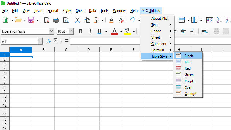 YLC Utilities > Style de tableau